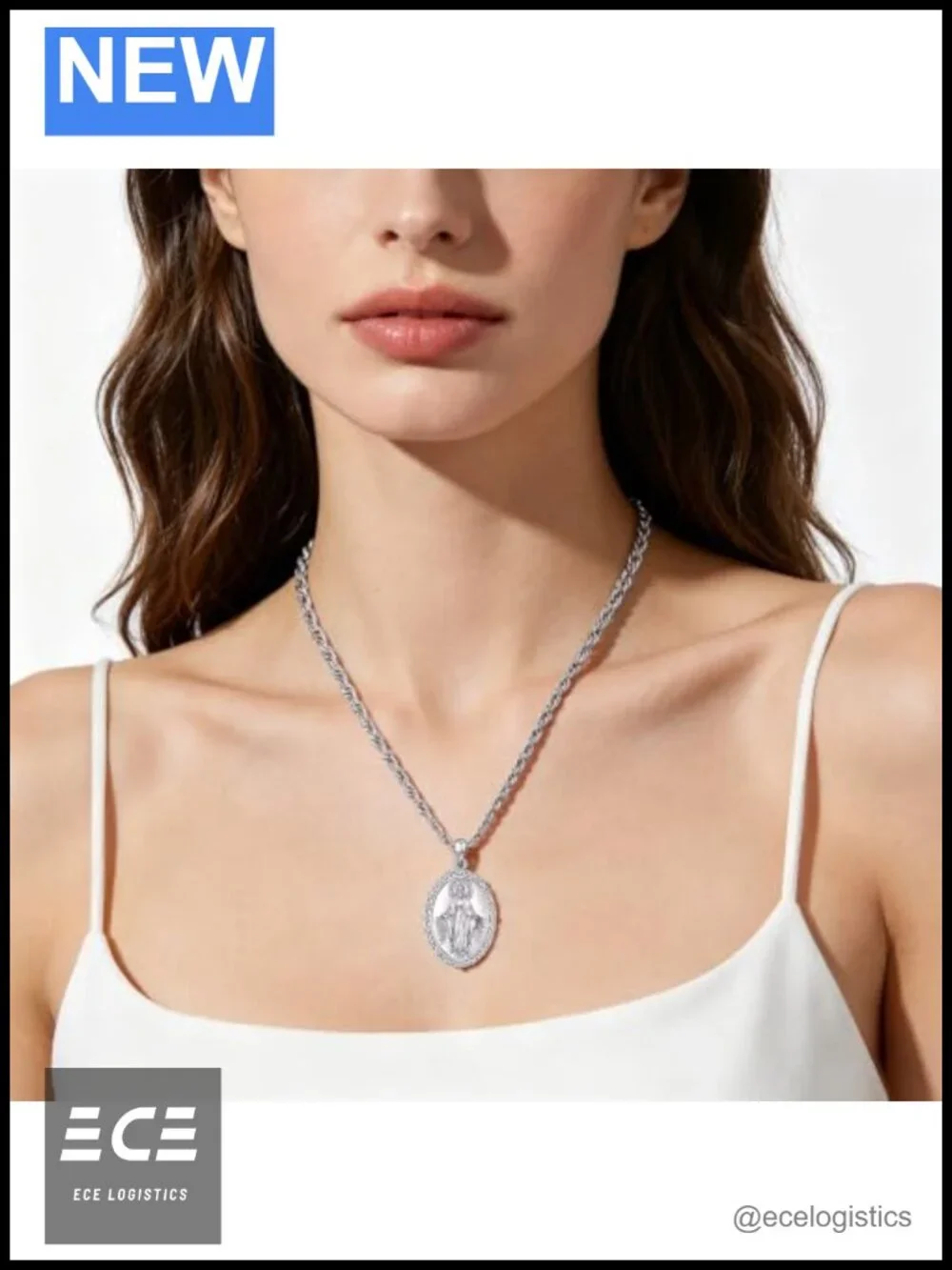 Miraculous Medal Necklace Virgin Mary Pendant Catholic Gift for Mom